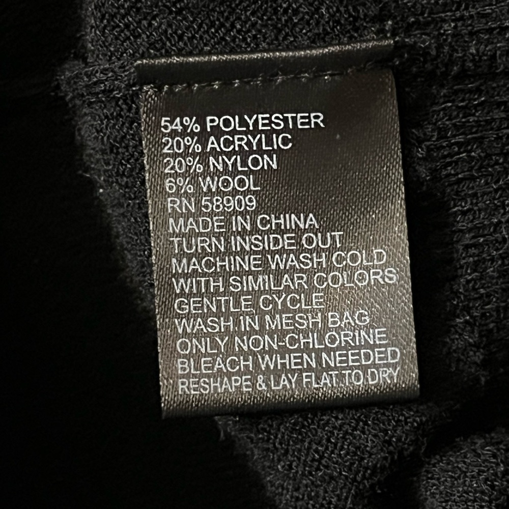 Alex Marie Collared Polo Sweater in Black Size XL - Picture 9 of 9